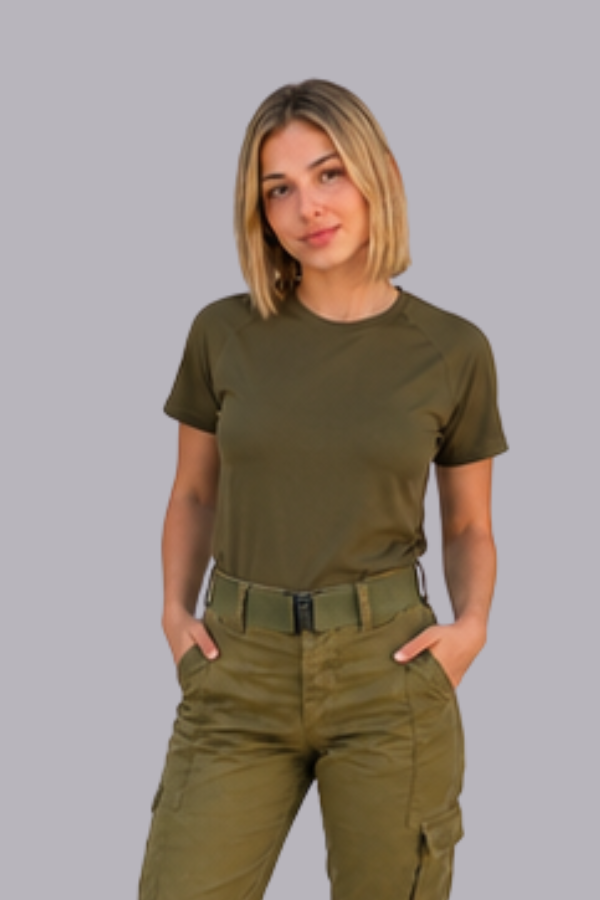 מארז 5 חולצות דרייפיט UNISEX ש. קצר צבע זית לבנות