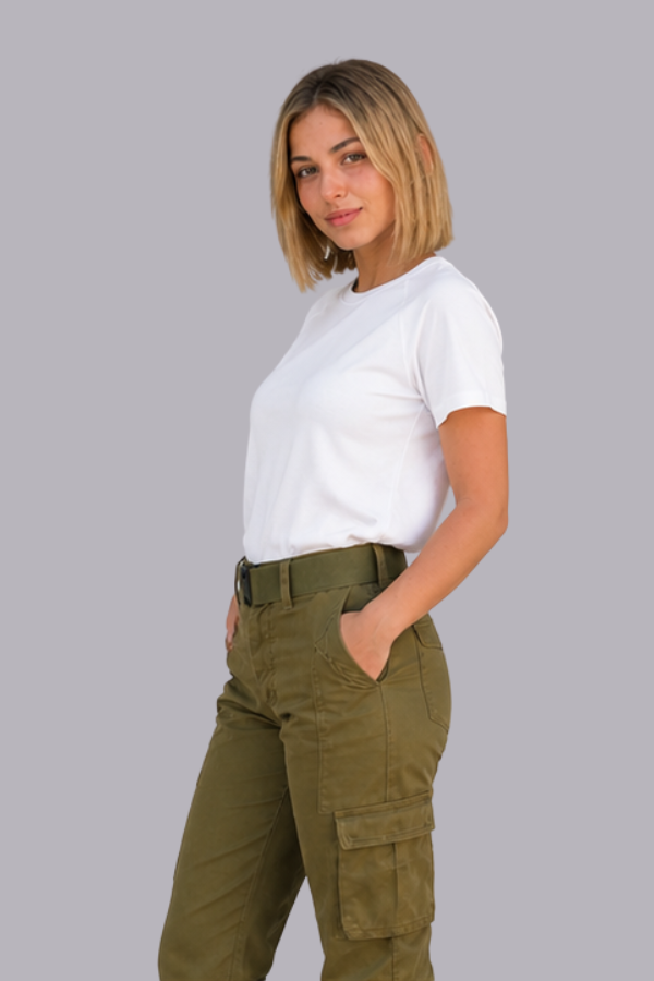 מארז 5 חולצות דרייפיט UNISEX ש.קצר צבע לבן למתגייסת
