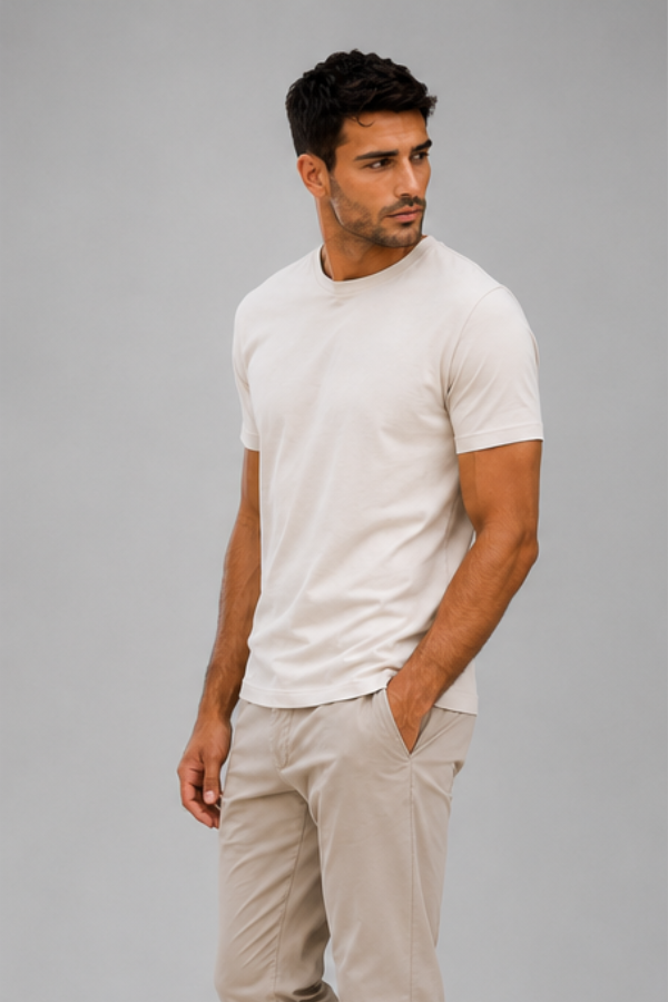 חולצת דרייפיט פרימיום Slim Fit לגברים לבנה