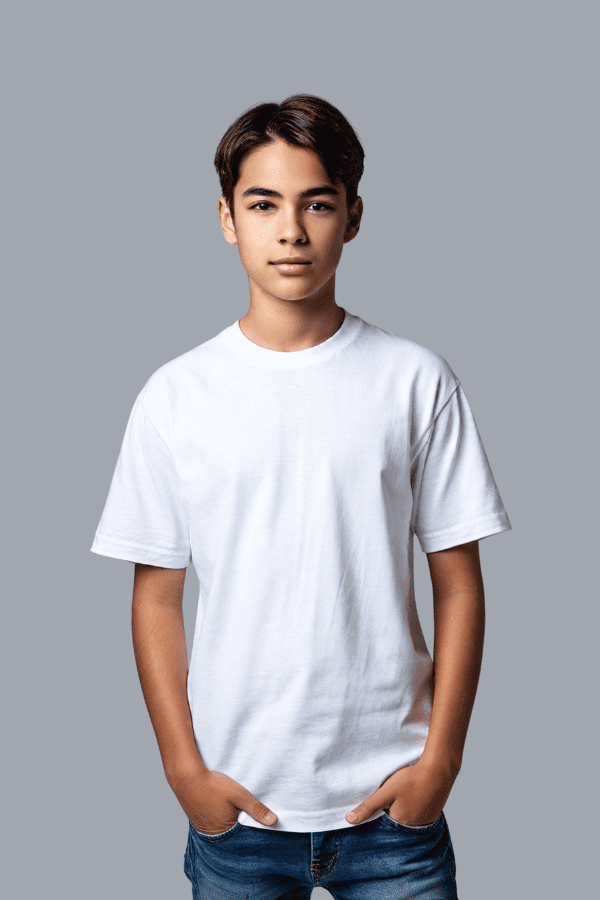 חולצת-טריקו-100%-כותנה-לבנה