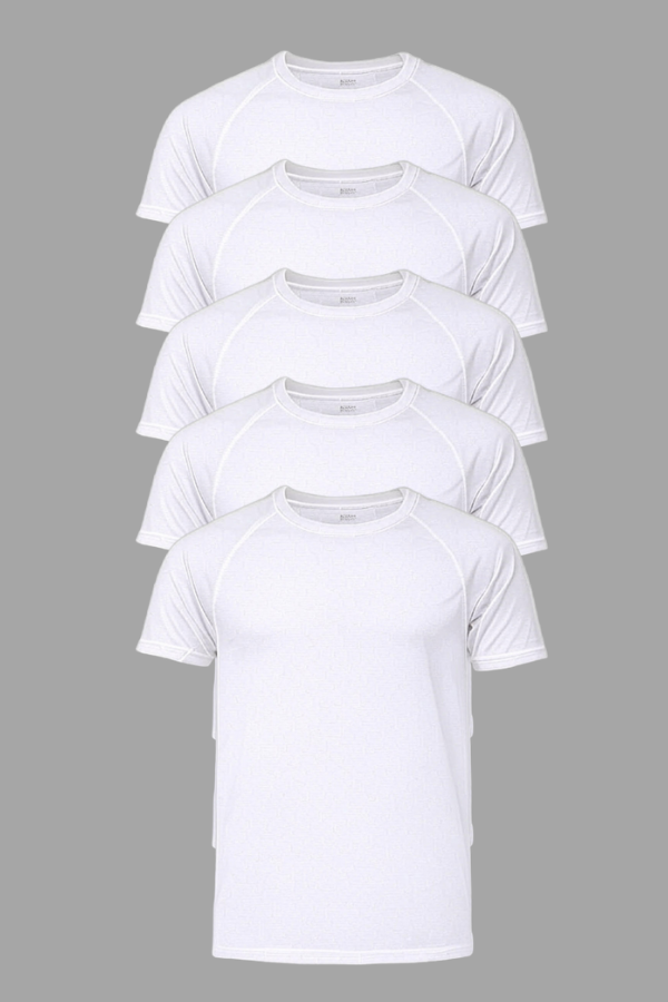 זאיה 8 מארז 5 חולצות דרייפיט לבנה ZAYA