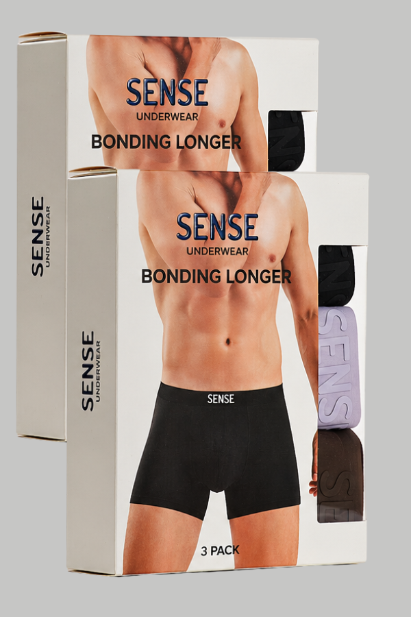 מארז שישיית בוקסר גזרה ארוכה SENSE